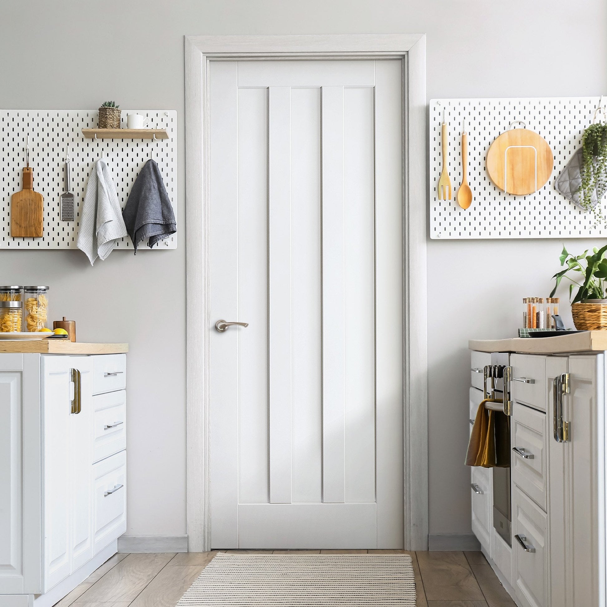 White Internal Primed Ashton 3 Panel FD30 Fire Door (IWPASHFD)