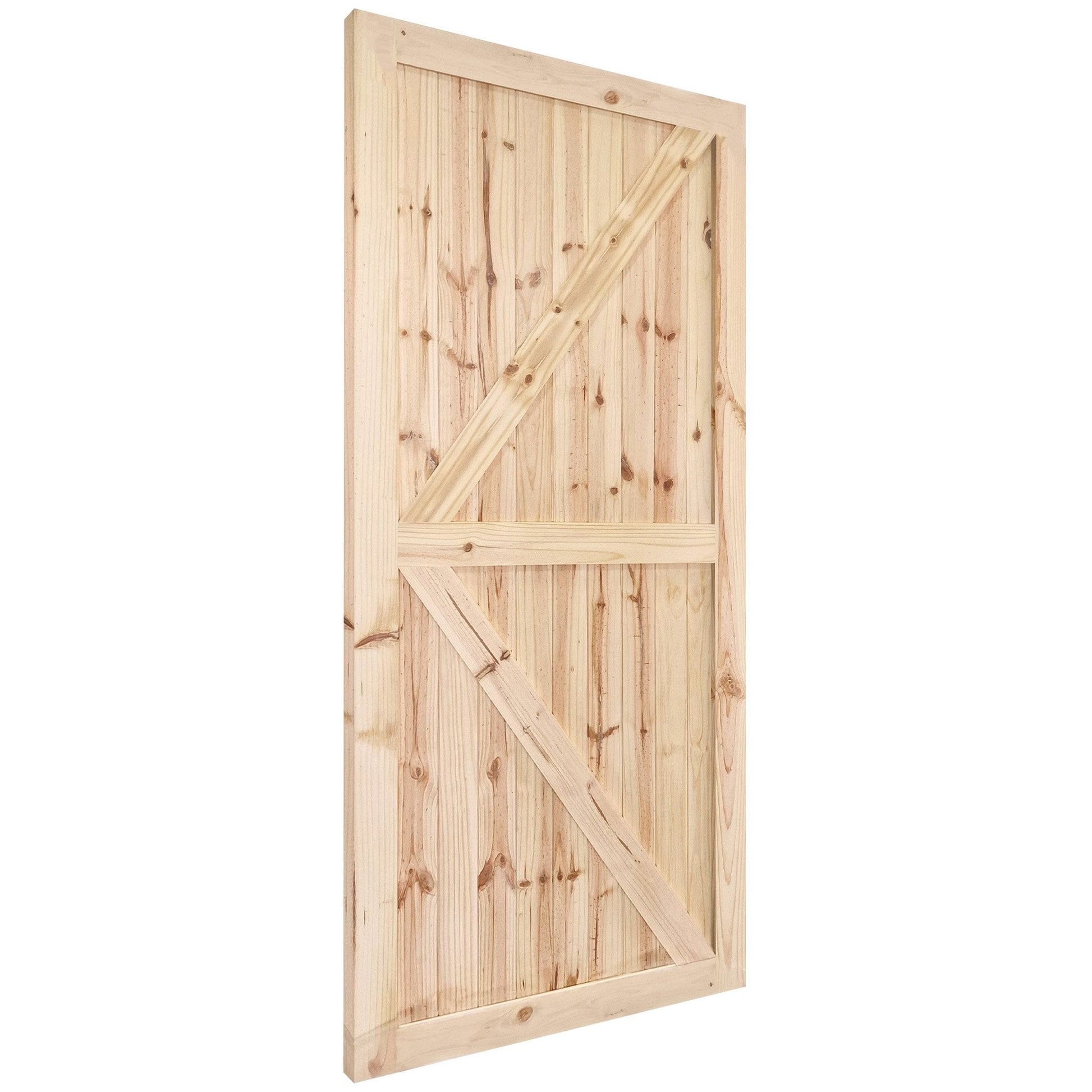 Knotty Pine Internal Unfinished Barn Door (120818)