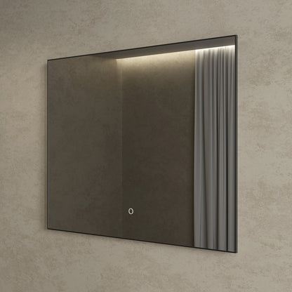 Temple Mirror with Backlit LED Matt Black 1200mm