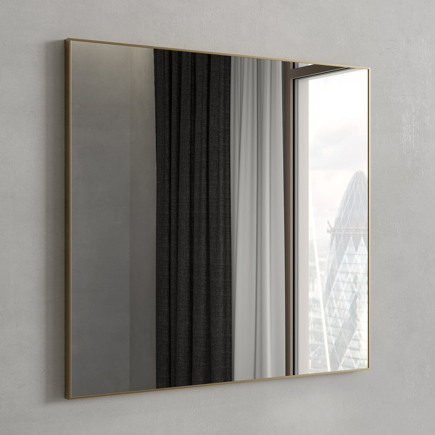 Tyros Brushed Gold Mirror 800mm