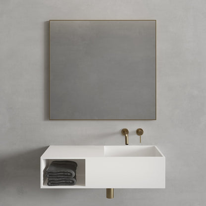 Tyros Brushed Gold Mirror 800mm