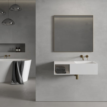 Tyros Brushed Gold Mirror 800mm