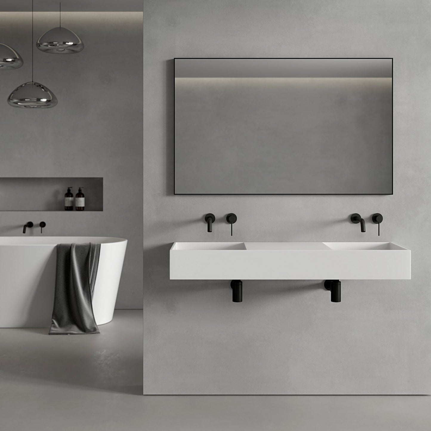 Tyros Matt Black Mirror 1200mm