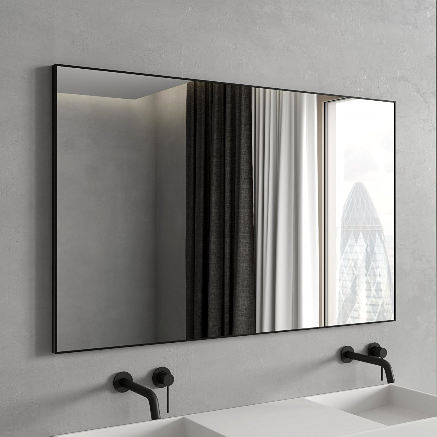 Tyros Matt Black Mirror 1200mm