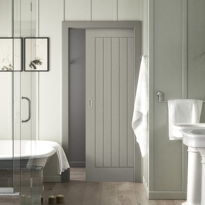 Internal Silk Grey Farley Classic Framed Pocket Door Set (120825)