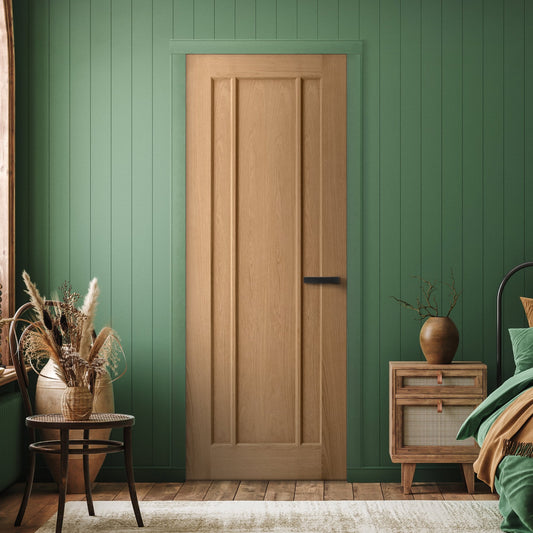 Oak Internal Unfinished Toledo 3 Panel Made-to-Measure Door (120471)