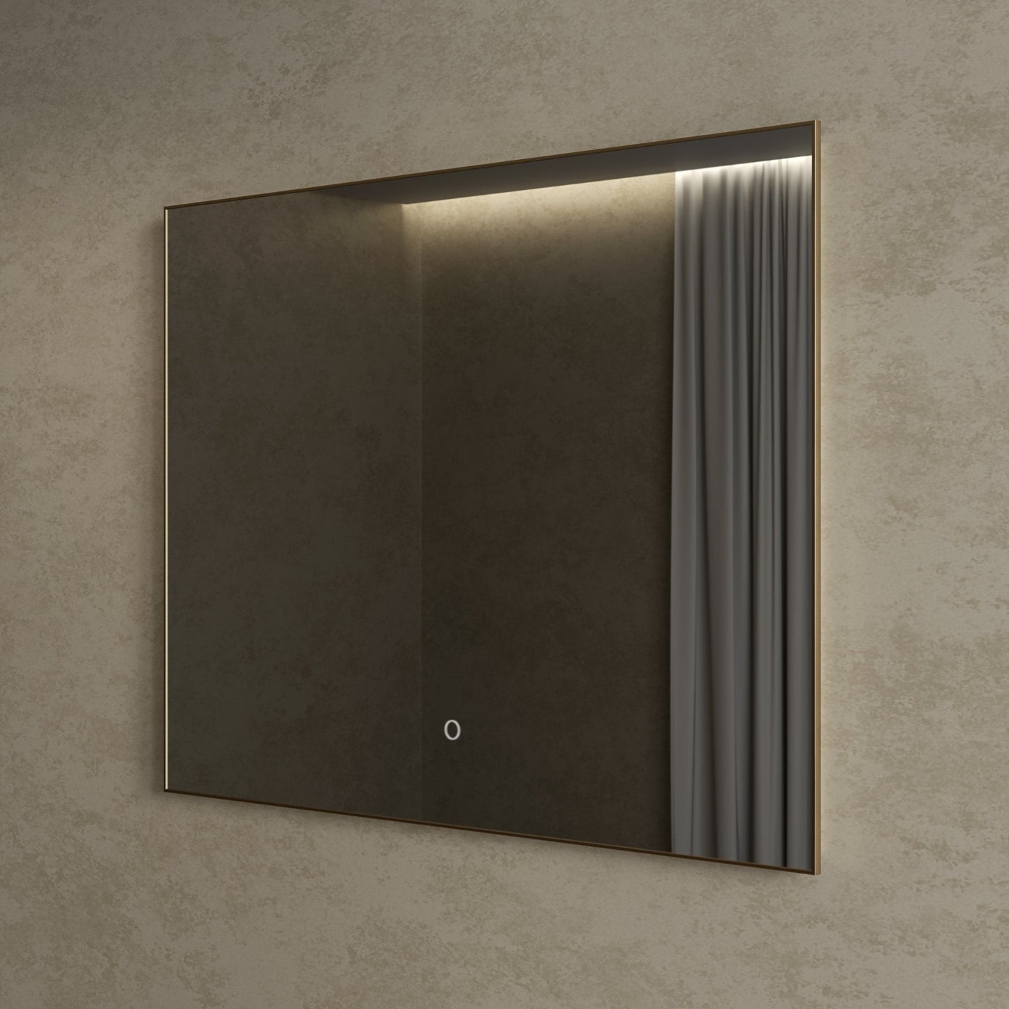 Temple Mirror with Backlit LED Brushed Gold 1200mm