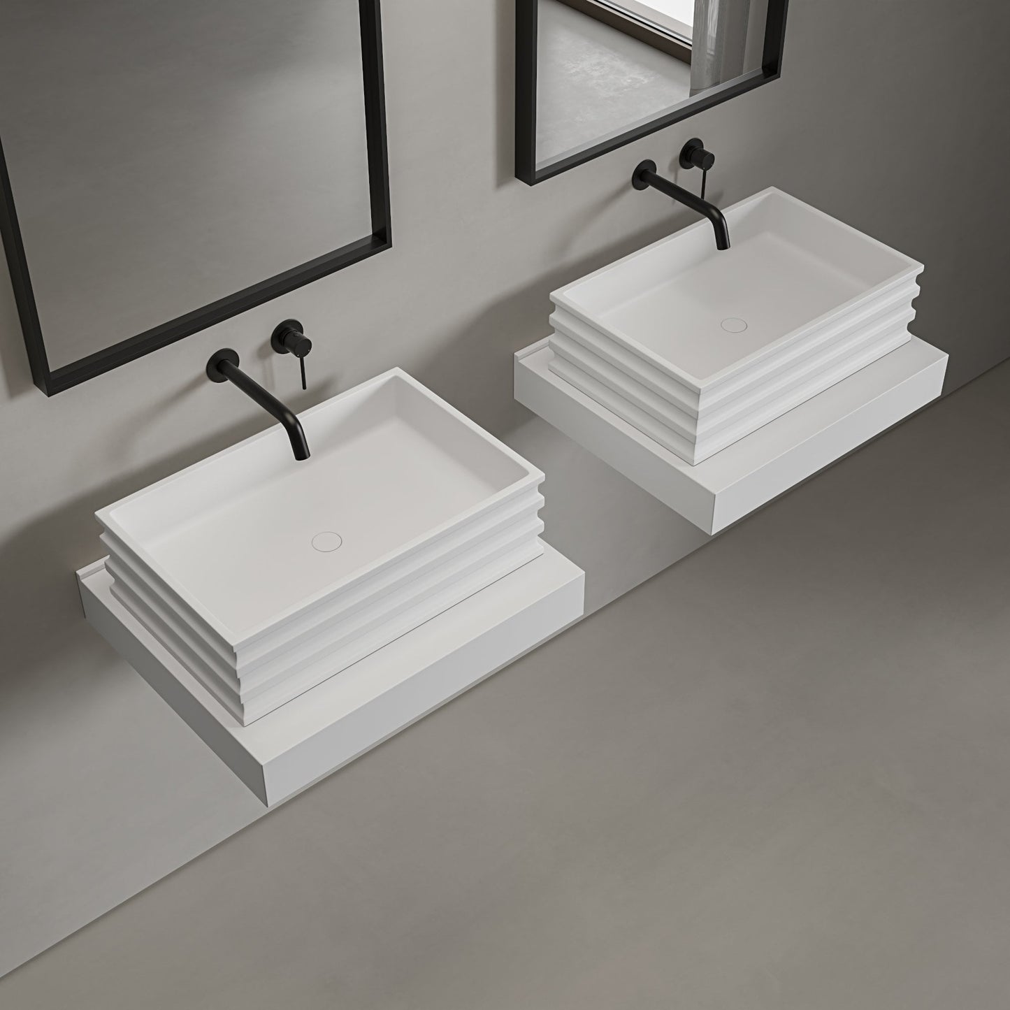 Court I Countertop Stone Basin 560mm
