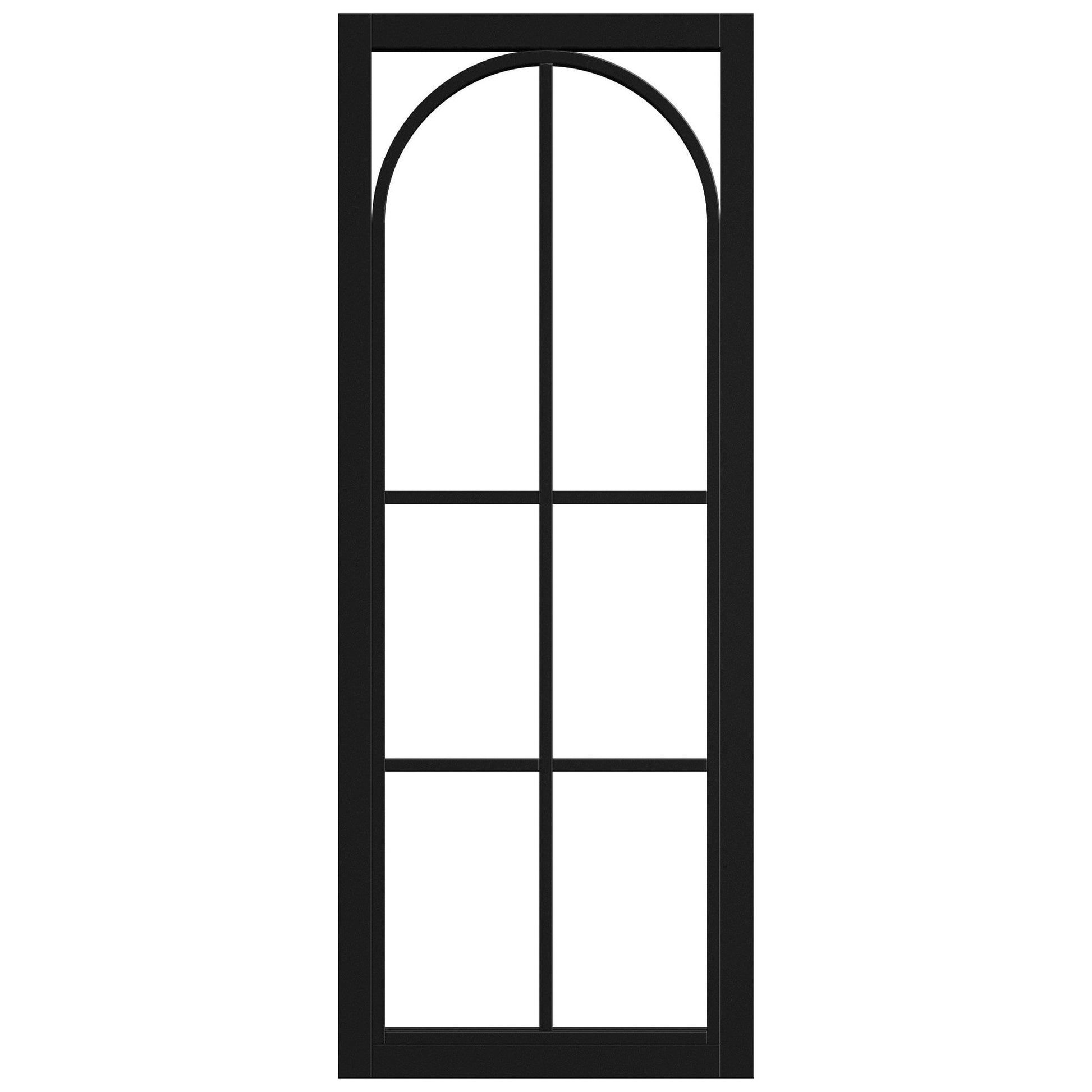 Black Internal Primed Industrial Studio Amber Clear Glass Made-to-Measure Door (121286)