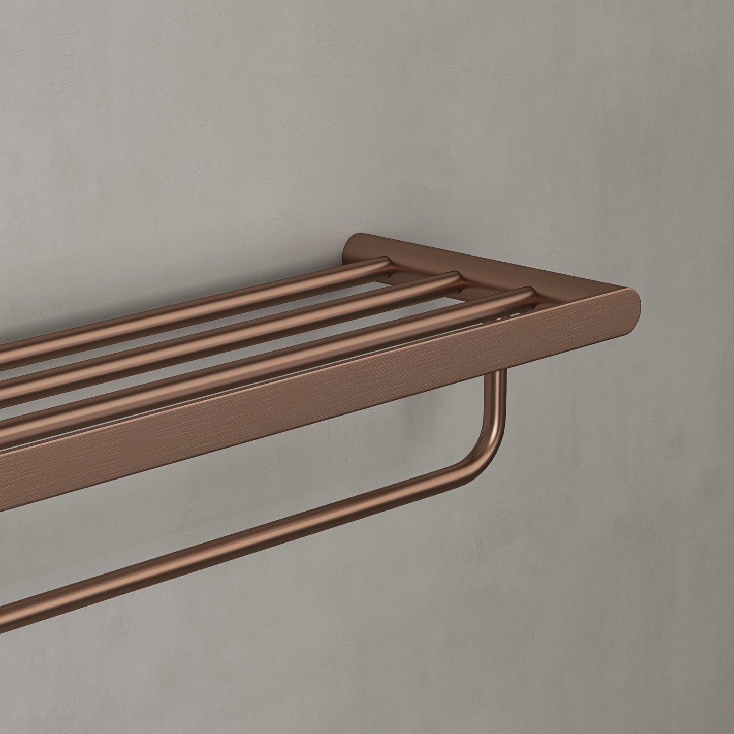 Towel Shelf With Rail 600