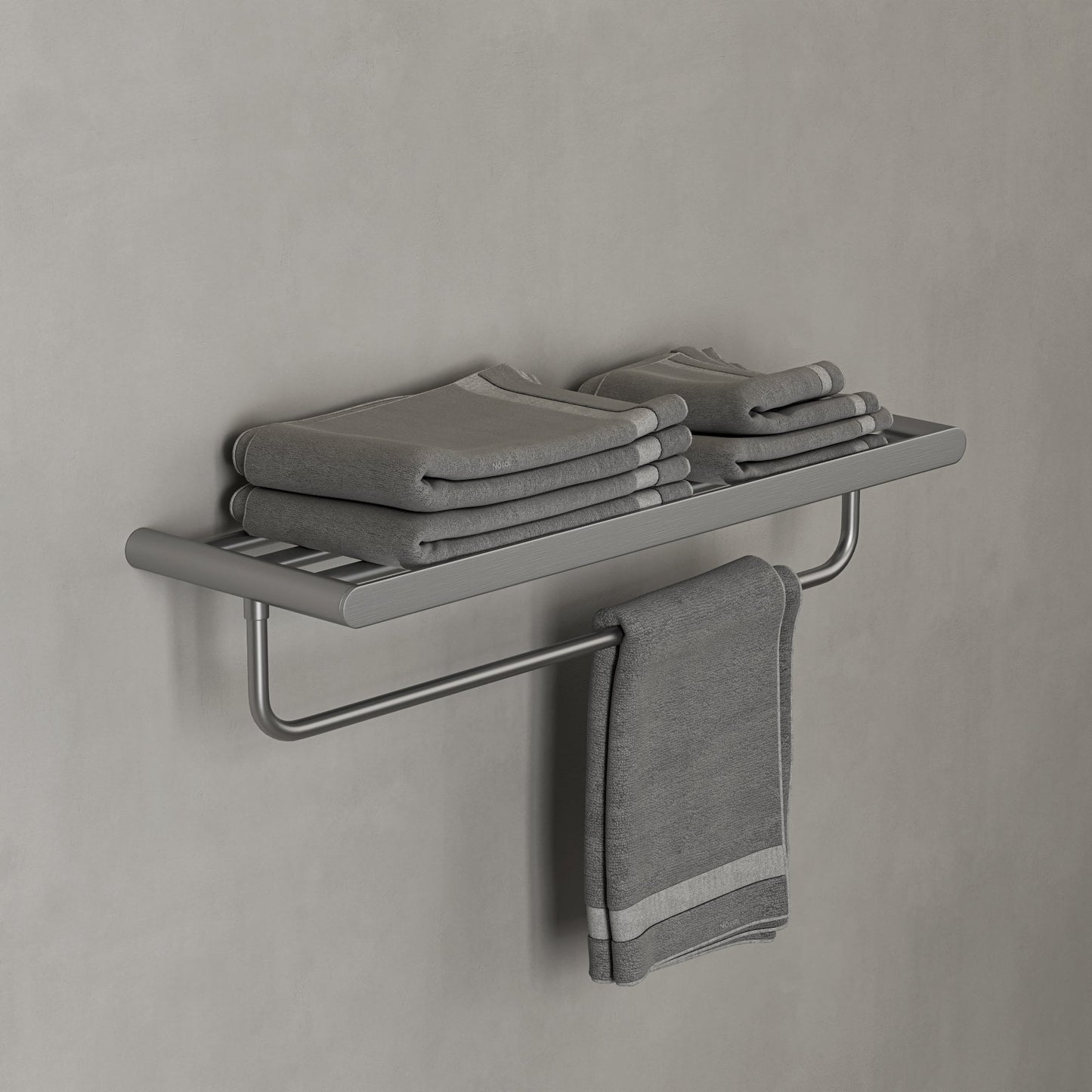 Towel Shelf With Rail 600