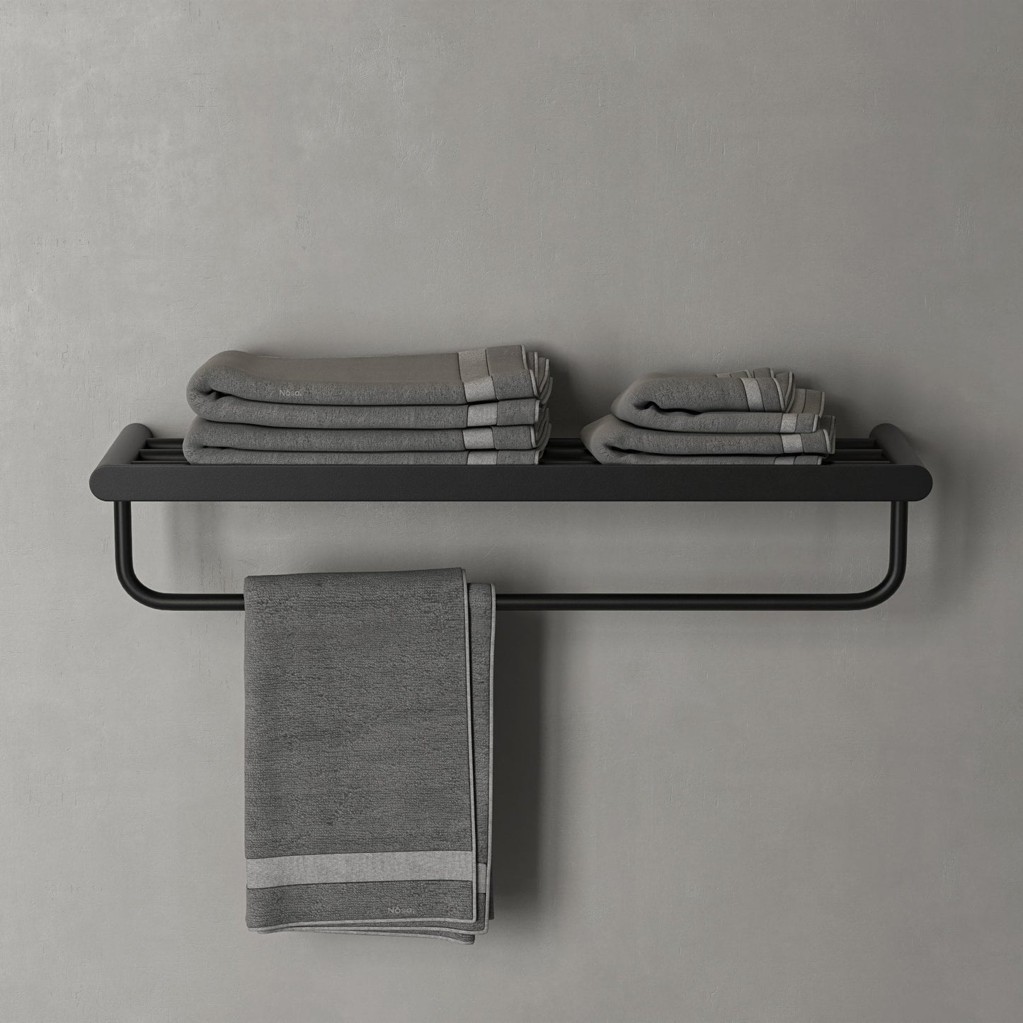 Towel Shelf With Rail 600