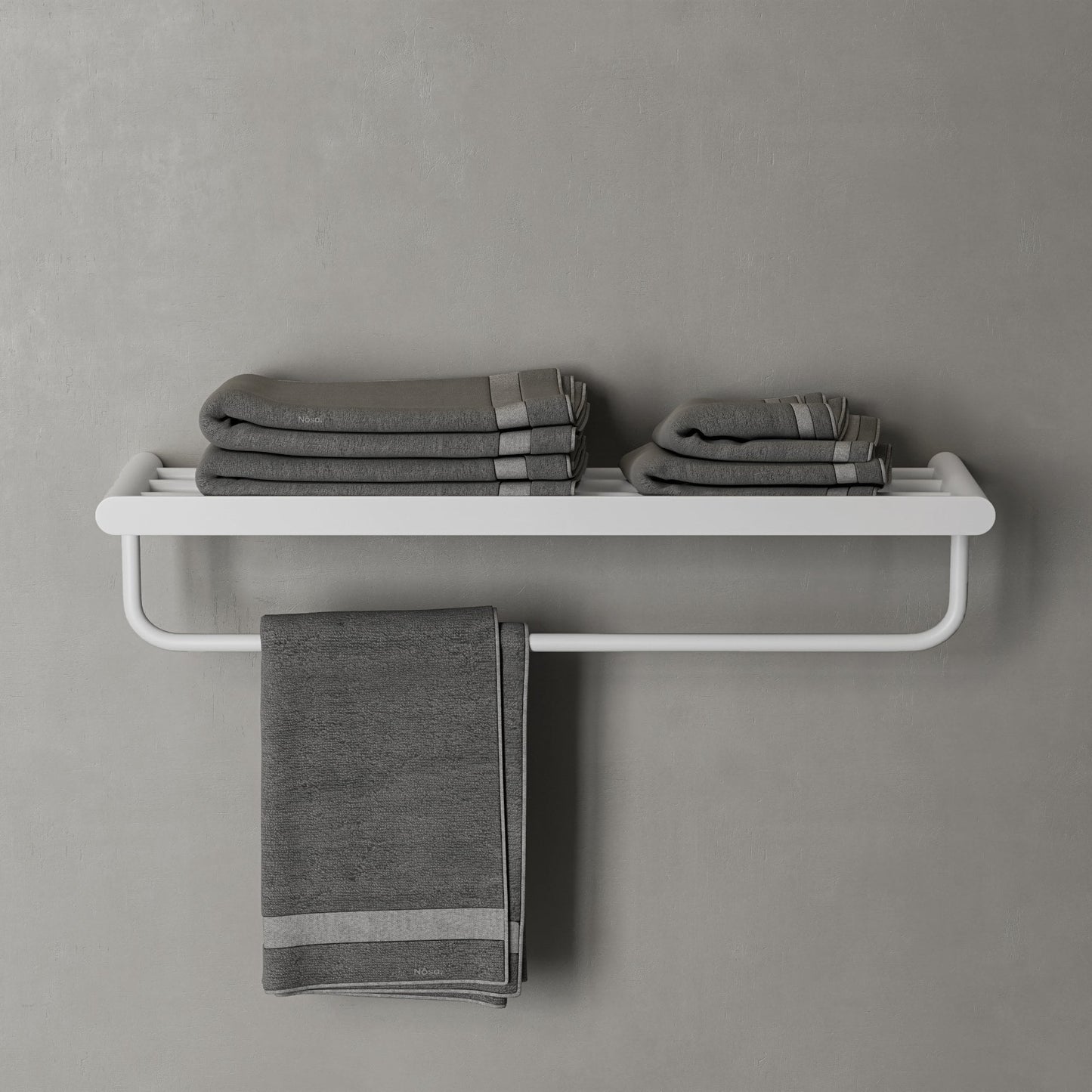 Towel Shelf With Rail 600