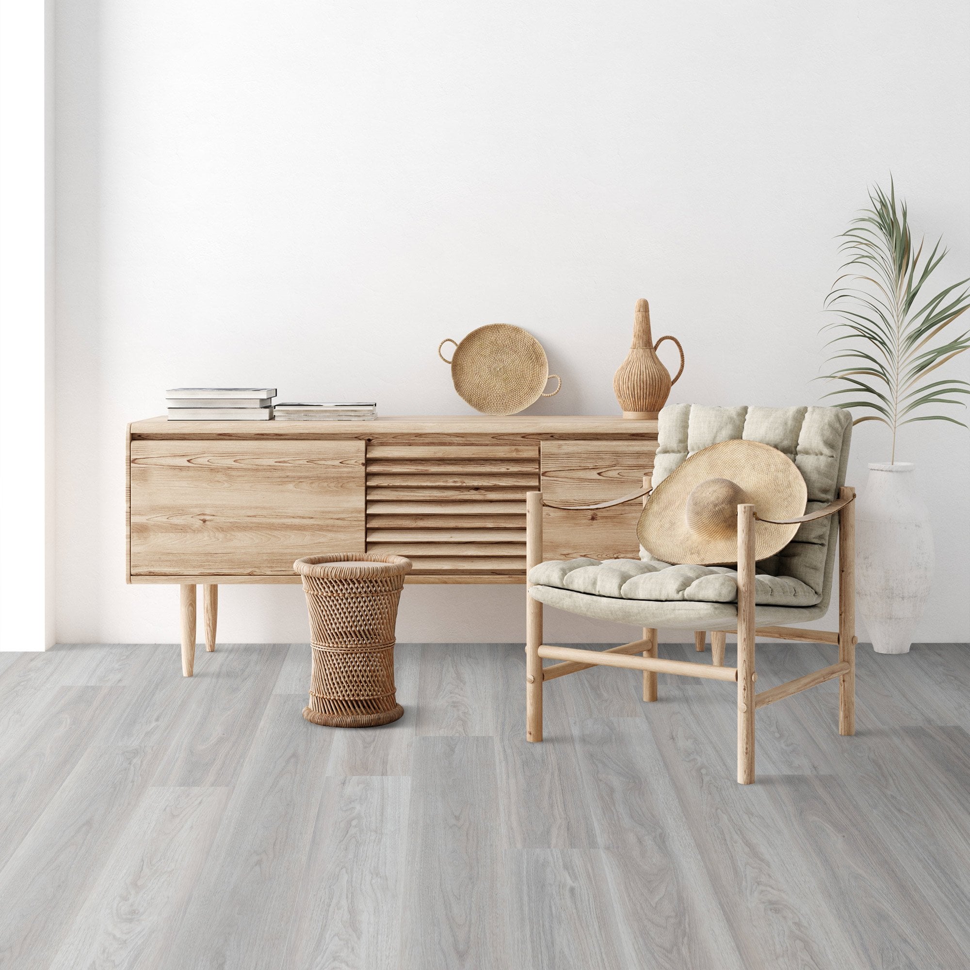 ELLIE スコート　GRAY Liberty Floors Cool Grey - Impressive 6mm Rigid Core LVT Flooring