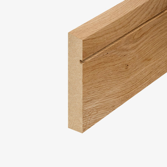 Oak Fully Finished 2.4m Grooved Shaker Skirting Board (OPFSKIR-SH)