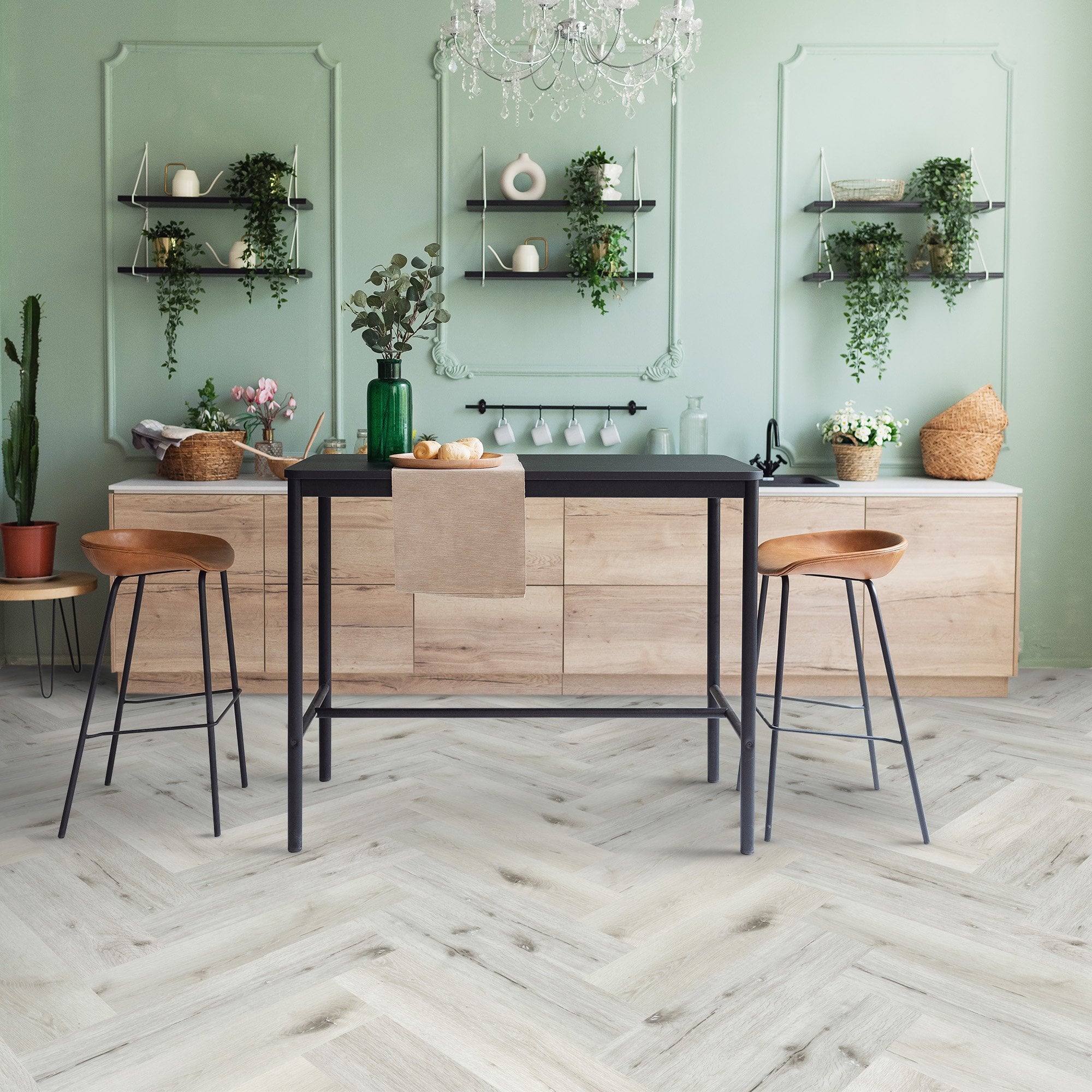 Liberty Floors White Rock Oak - Lifestyle SPC Herringbone 5.5mm