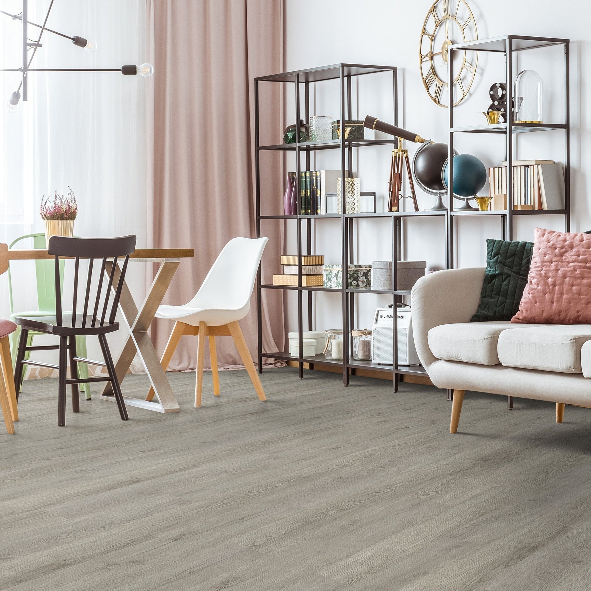 Liberty Floors | Impressive Steel City Grey 6mm Luxury Rigid Vinyl Sample - SPC-IMP-004 (SKU-315581)