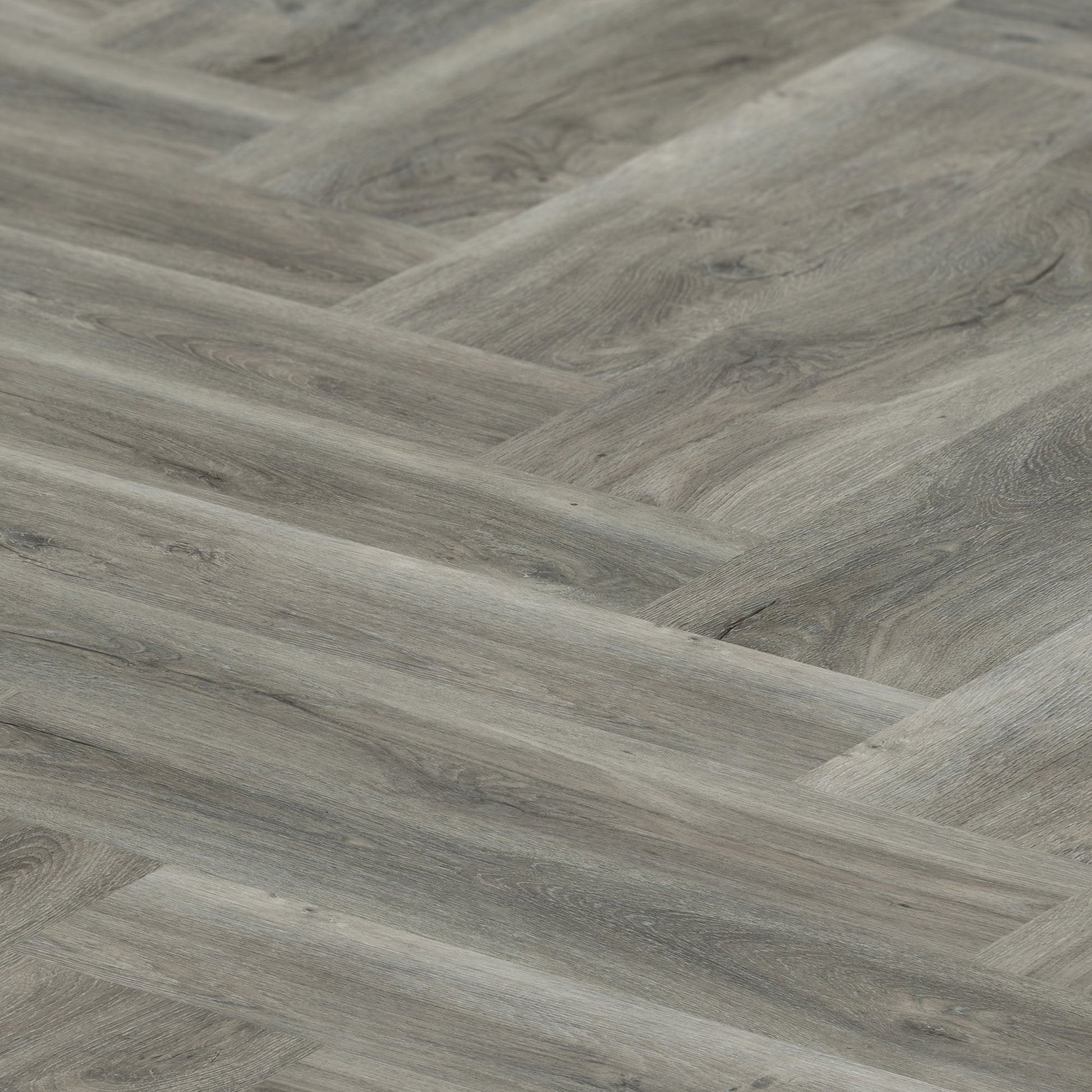 Signature Grey - Lifestyle SPC Herringbone 5.5mm Rigid Core Vinyl Flooring (119871)