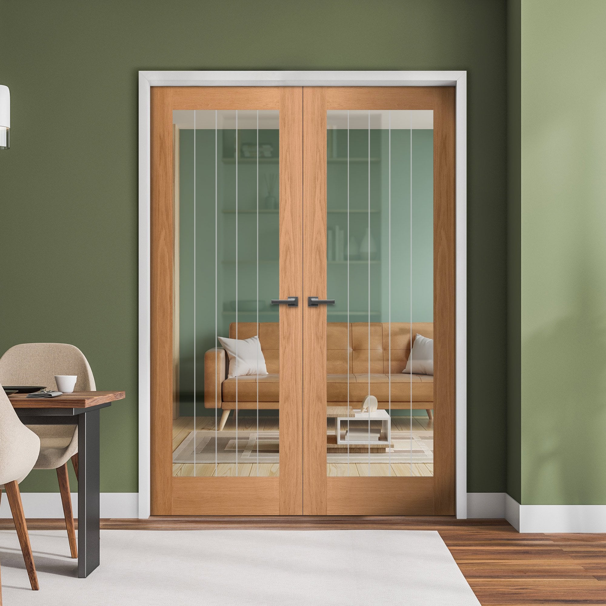 Liberty Doors Internal Oak Fully Finished Farley 1 Light Obscure