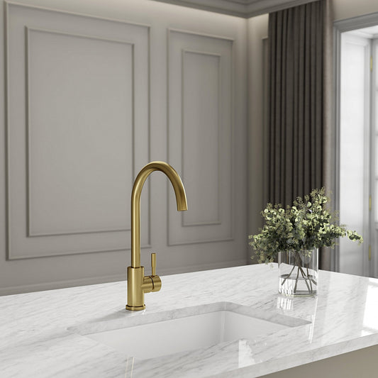 Scandia Single Lever Swan Kitchen Mixer Tap