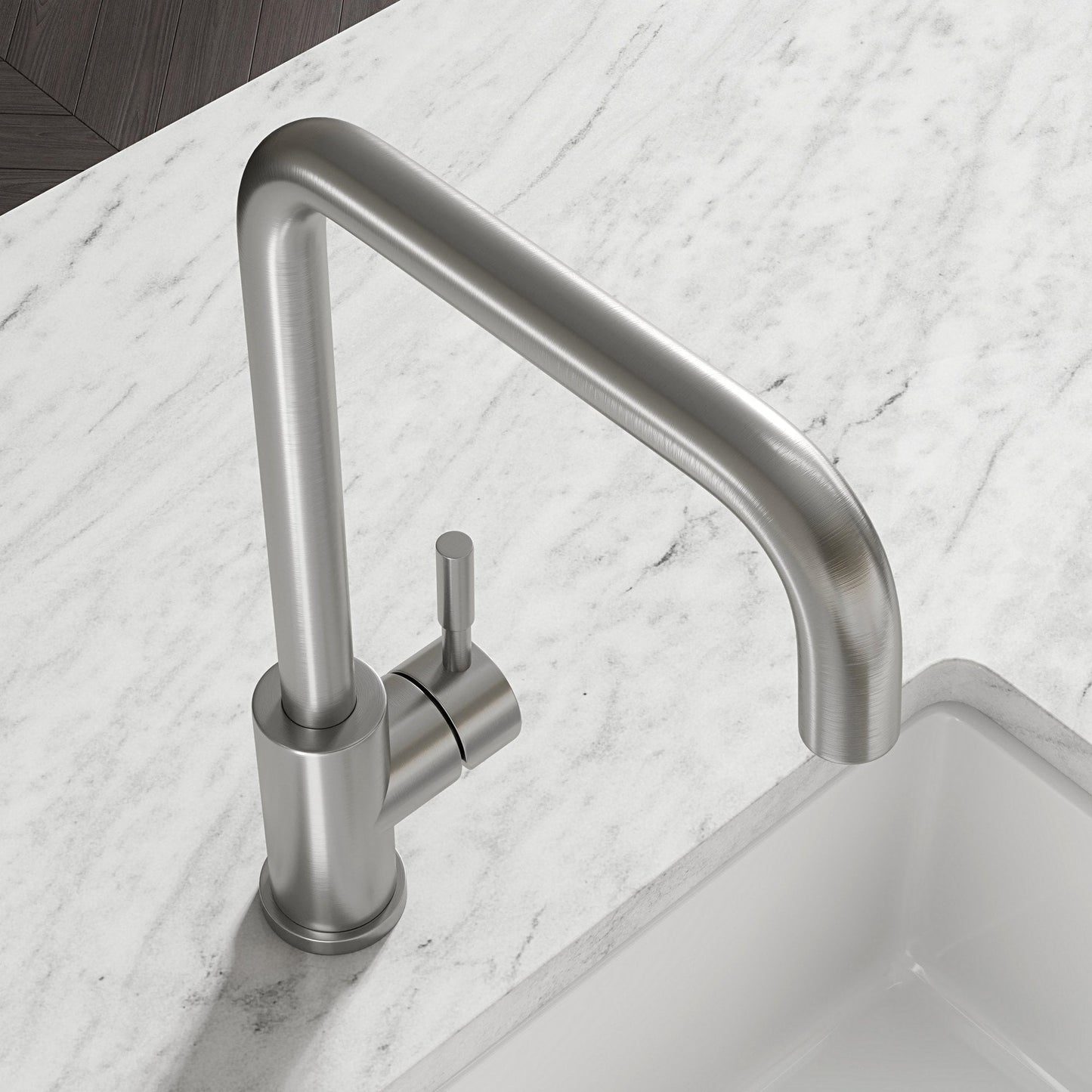 Riviera Single Lever Square Kitchen Mixer Tap