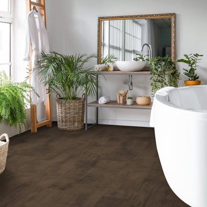 Oxid Dark Brown - Aqua Pro Metal Water-Resistant 8mm Laminate Flooring (121456)