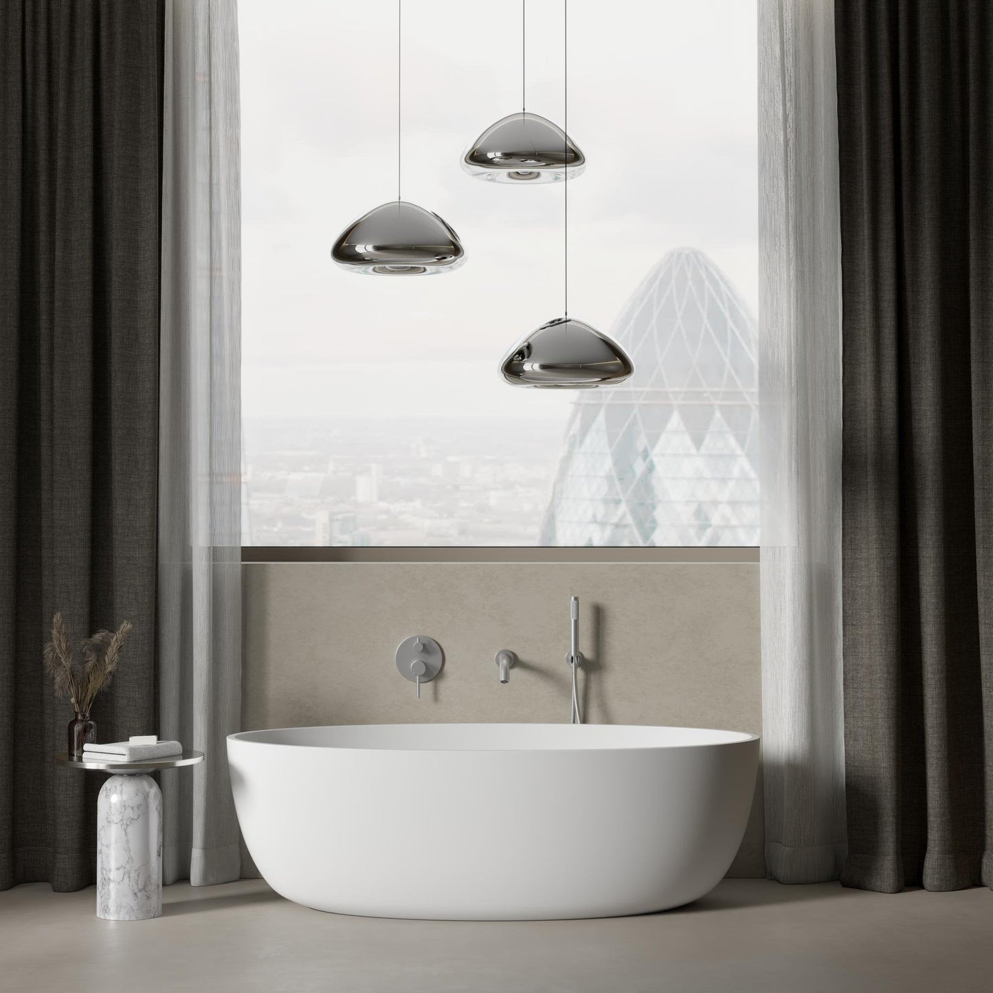 Tyros Wall Mounted Bath Shower Mixer Tap