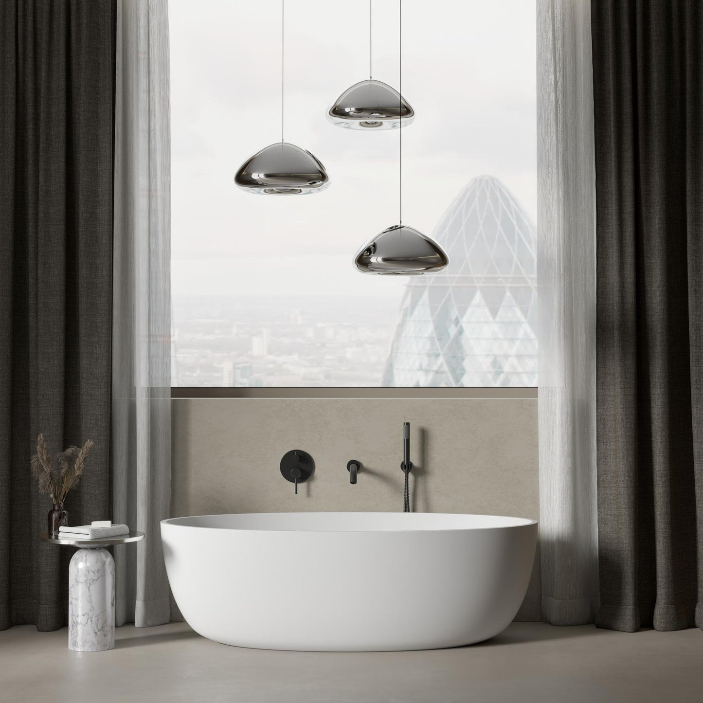 Tyros Wall Mounted Bath Shower Mixer Tap