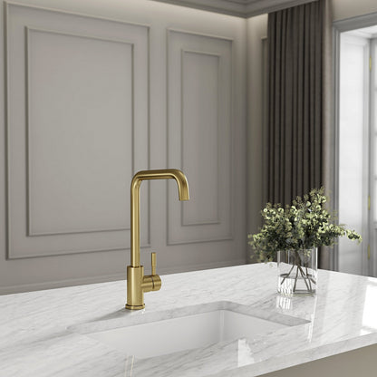 Riviera Single Lever Square Kitchen Mixer Tap