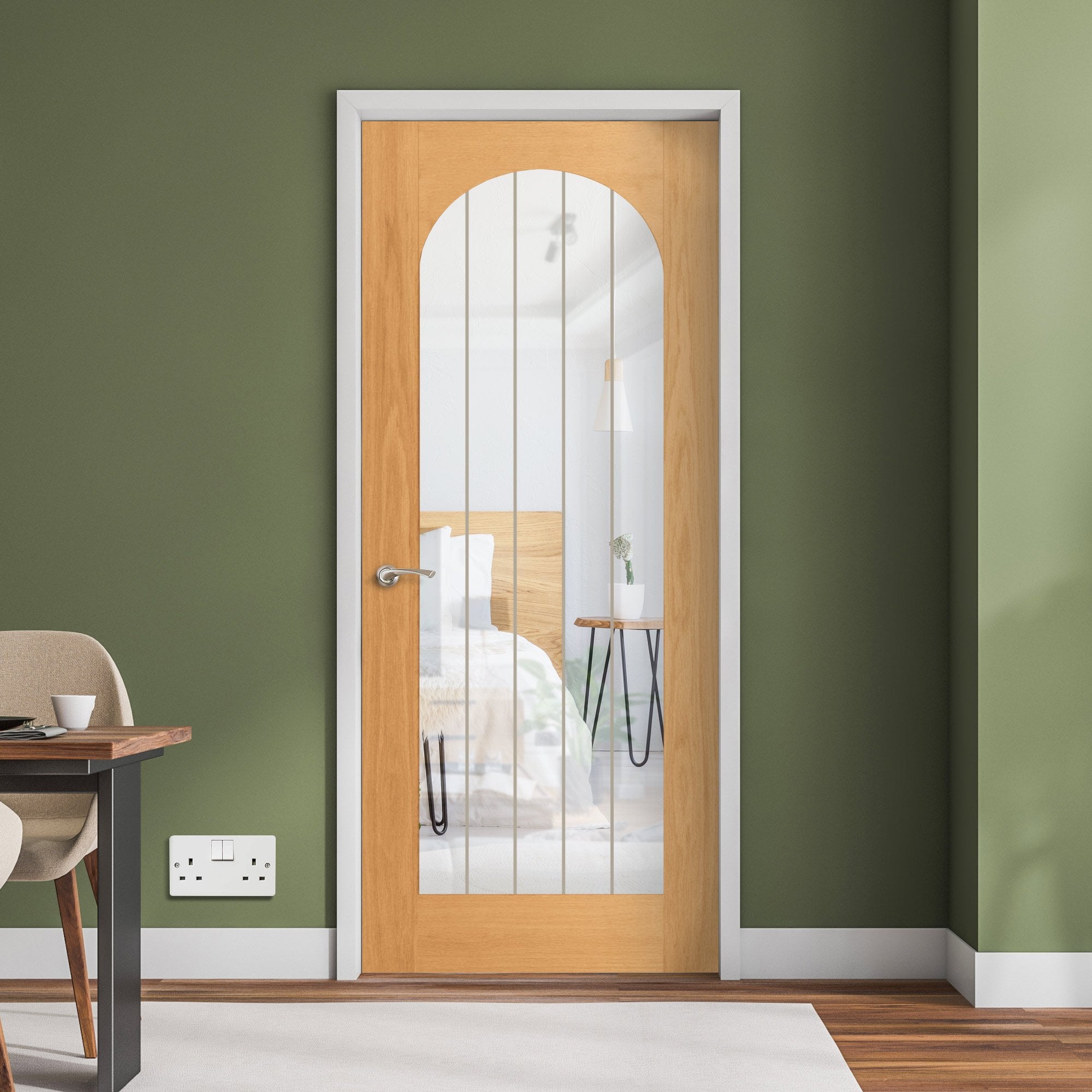 Liberty Doors Oak Internal Fully Finished Farley Arched Square Top 1 ...
