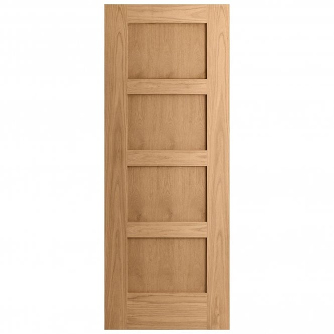 White Oak Internal Unfinished Shaker 4 Panel Door (121829)