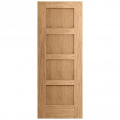 White Oak Internal Unfinished Shaker 4 Panel Door (121829)