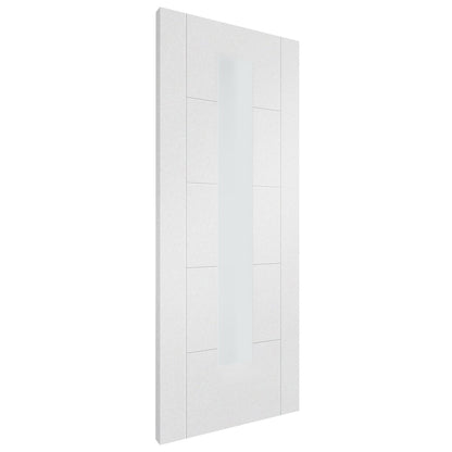 White Internal Primed Parma 5 Panel Obscure Glass Made-to-Measure Door