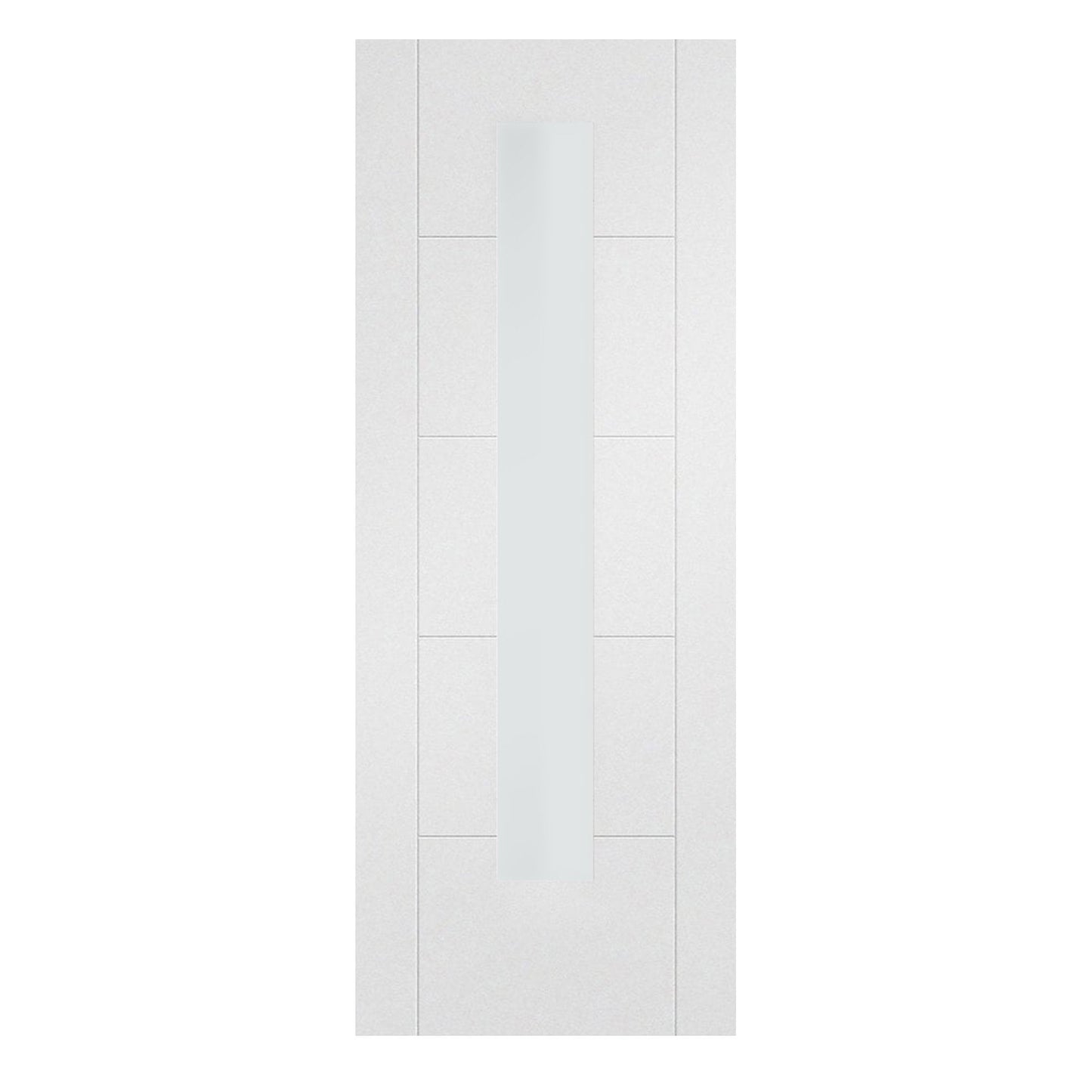 White Internal Primed Parma 5 Panel Obscure Glass Made-to-Measure Door