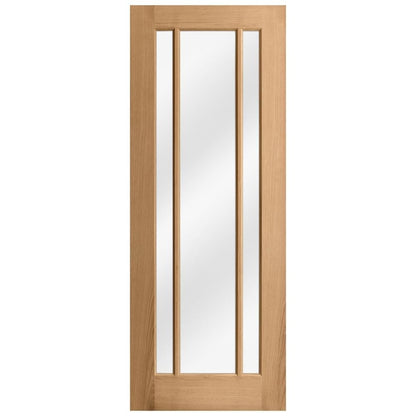 Oak Internal Unfinished Toledo 3 Light Obscure Glass Made-to-Measure Door