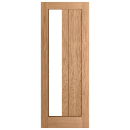 Oak Internal Unfinished Farley 1 Light Obscure Offset Glass Made-to-Measure Door