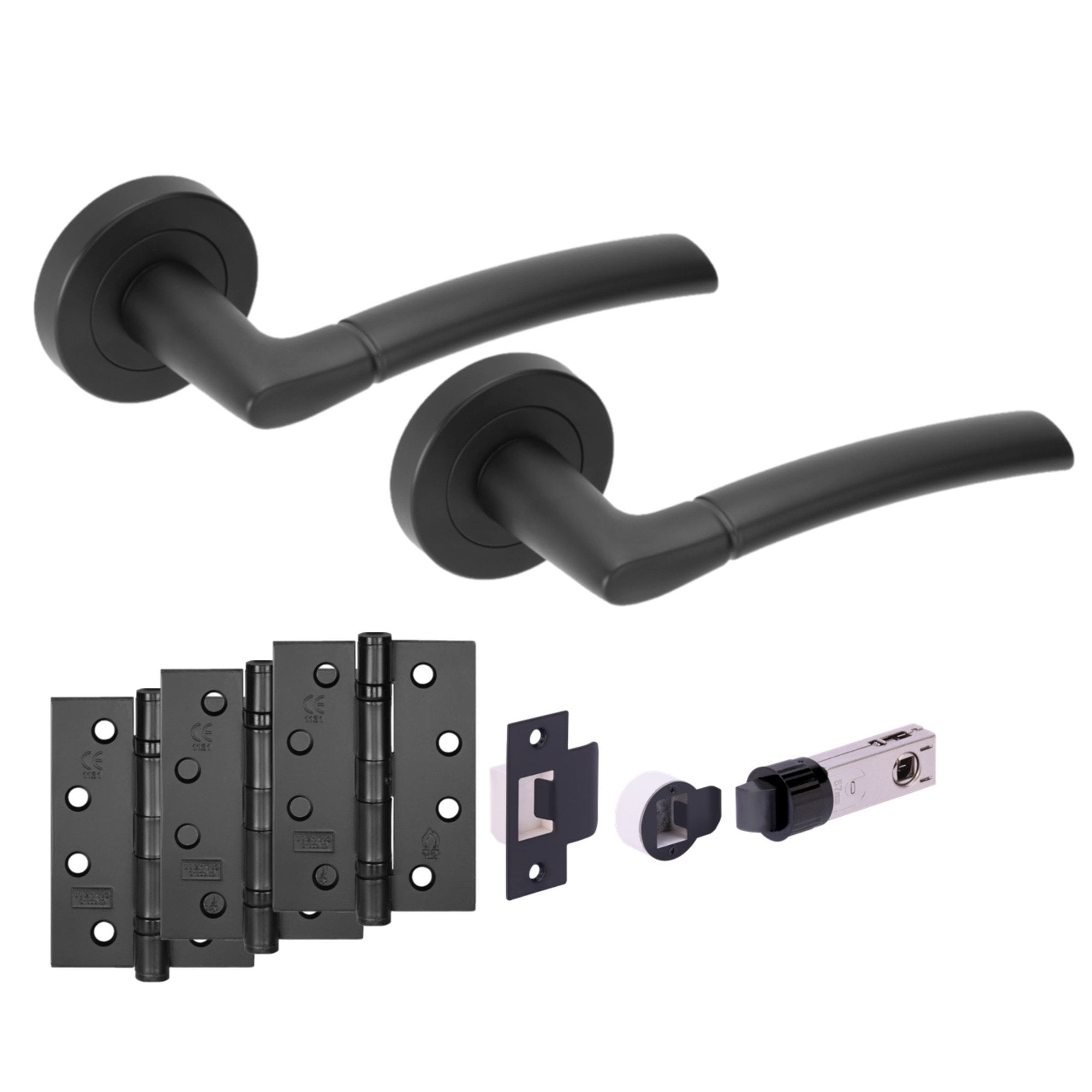 Leader Orbit Internal Fire Rated Lever Smart Handle Set - Matt Black ...