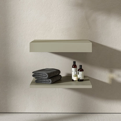 Wall Hung Olive Stone Resin Countertop Basin Shelf