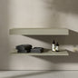 Wall Hung Olive Stone Resin Countertop Basin Shelf