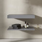 Wall Hung Mako Grey Stone Resin Countertop Basin Shelf