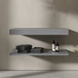 Wall Hung Mako Grey Stone Resin Countertop Basin Shelf