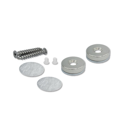 12mm Flush Mounted Countersunk Magnetic Catch - Satin Stainless Steel (122068)