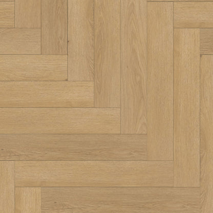 Pale Amberwood Oak - Comfort Luxe 12mm Laminate Herringbone Flooring (122145)
