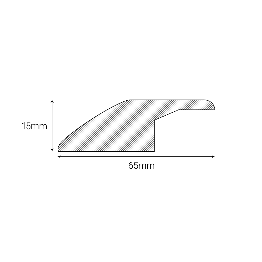 Carbonised Horizontal - Door Profile 15mm Lacquered Door Profile (189007)