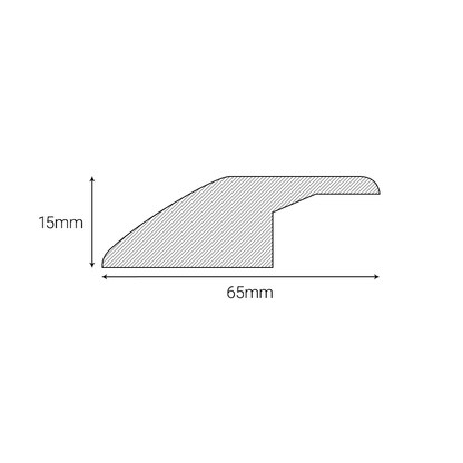 Carbonised Horizontal - Door Profile 15mm Lacquered Door Profile (189007)