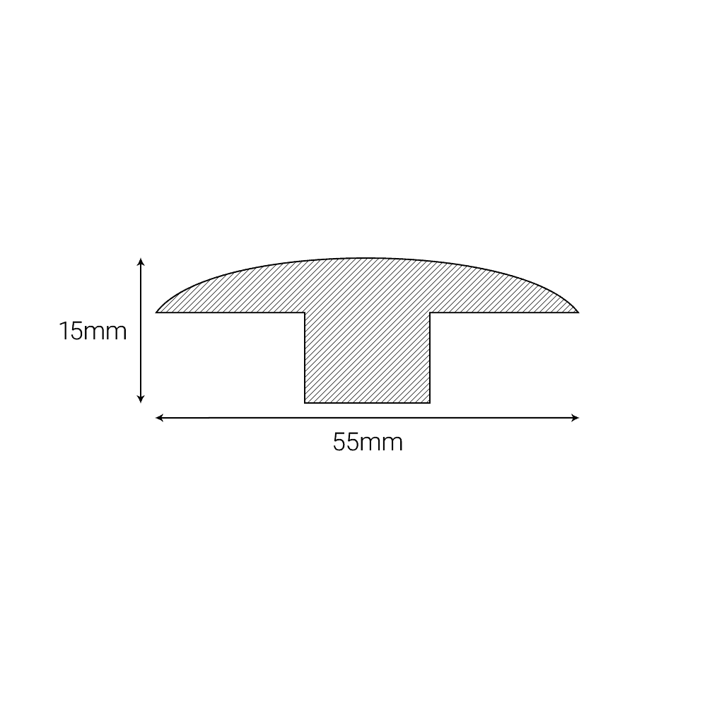 Natural Vertical - Door Profile 15mm Lacquered Door Profile (189010)