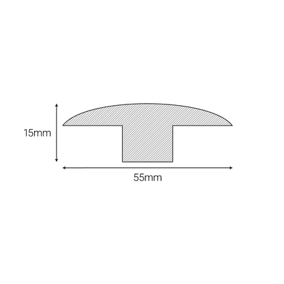 Natural Vertical - Door Profile 15mm Lacquered Door Profile (189010)