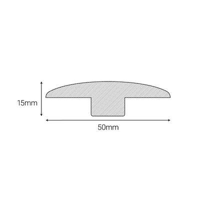 Carbonised Strand Woven - Door Profile 15mm Lacquered Door Profile (194617)