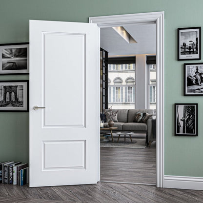 B-Grade White Internal Primed Madison 2 Panel Door (77067)
