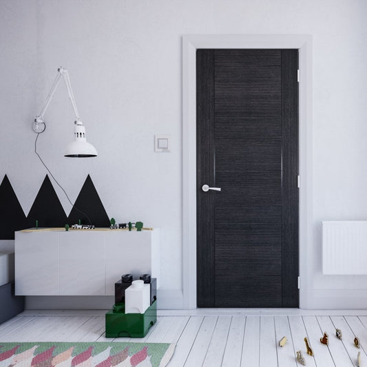 B-Grade Dark Grey Ash Internal Fully Finished Montreal 6 Panel Door (47901)
